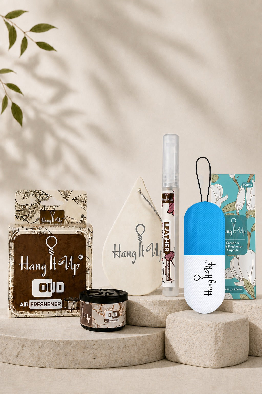 Pack of 3 (Oud Can + Leather Spray Card + Vanilla Roma Camphor Capsule)