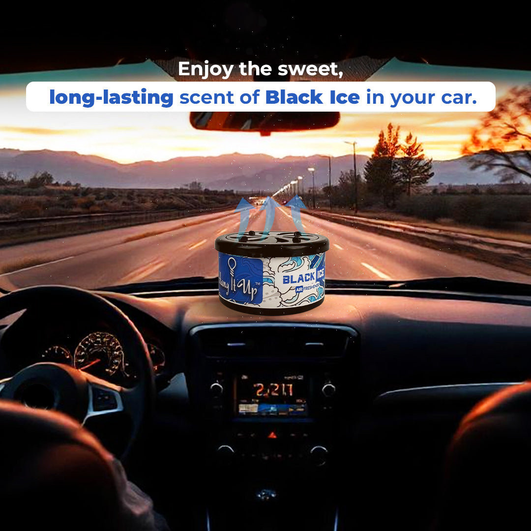 Car Air Freshener Can -  Black Ice Long Lasting Fragrance