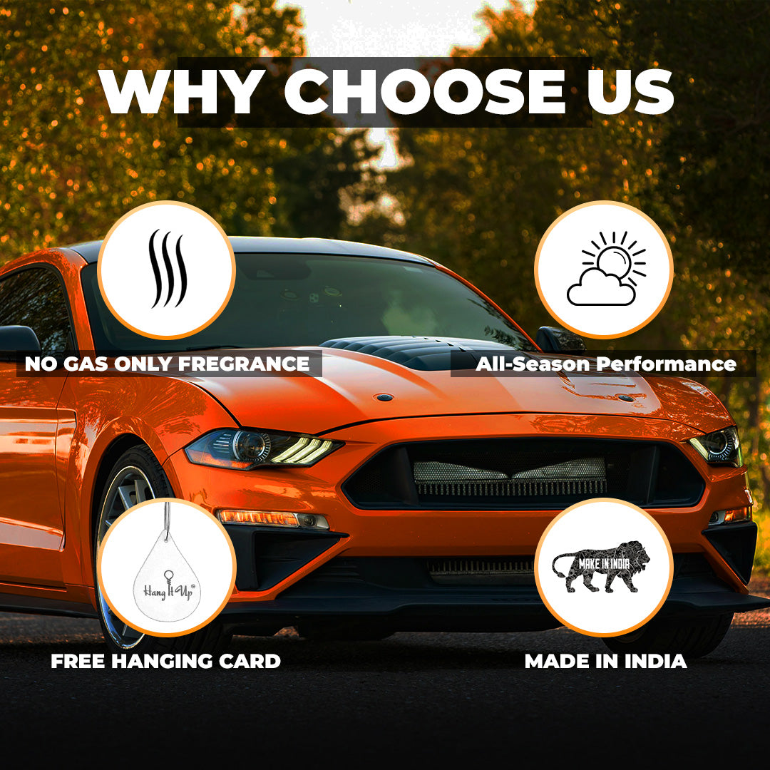 Premium Black Ice Car Air Freshener Spray With Hanging Card