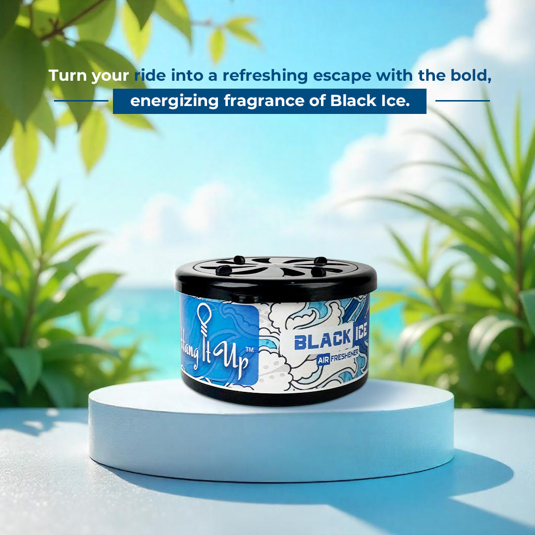 Car Air Freshener Can -  Black Ice Long Lasting Fragrance