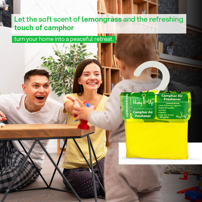 Car Air Freshener Camphor Pouch - Lemongrass Long Lating Fragrance