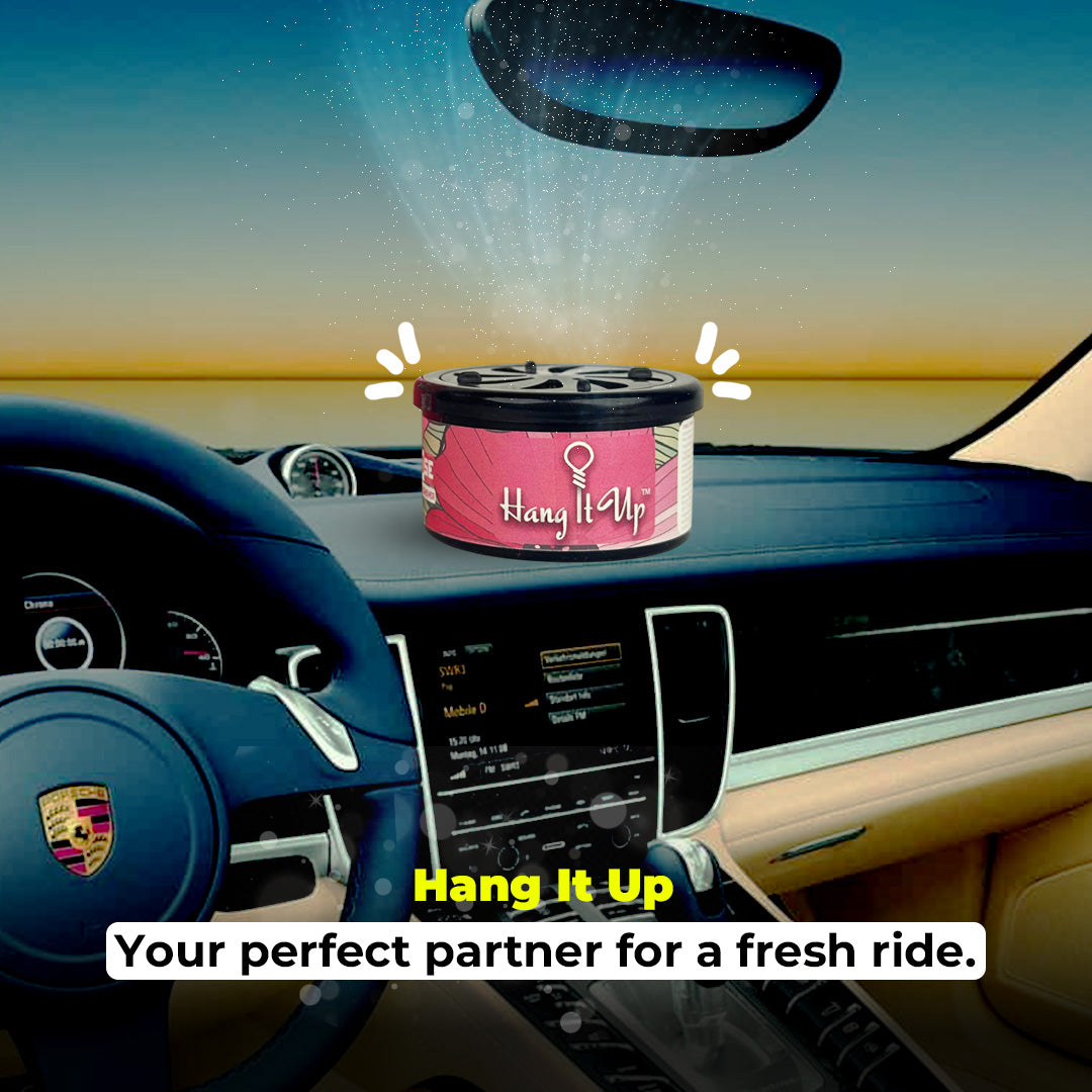 Car Air Freshener Can - Rose Pack of 1 | Long Lasting Fragrance & Easy to Use