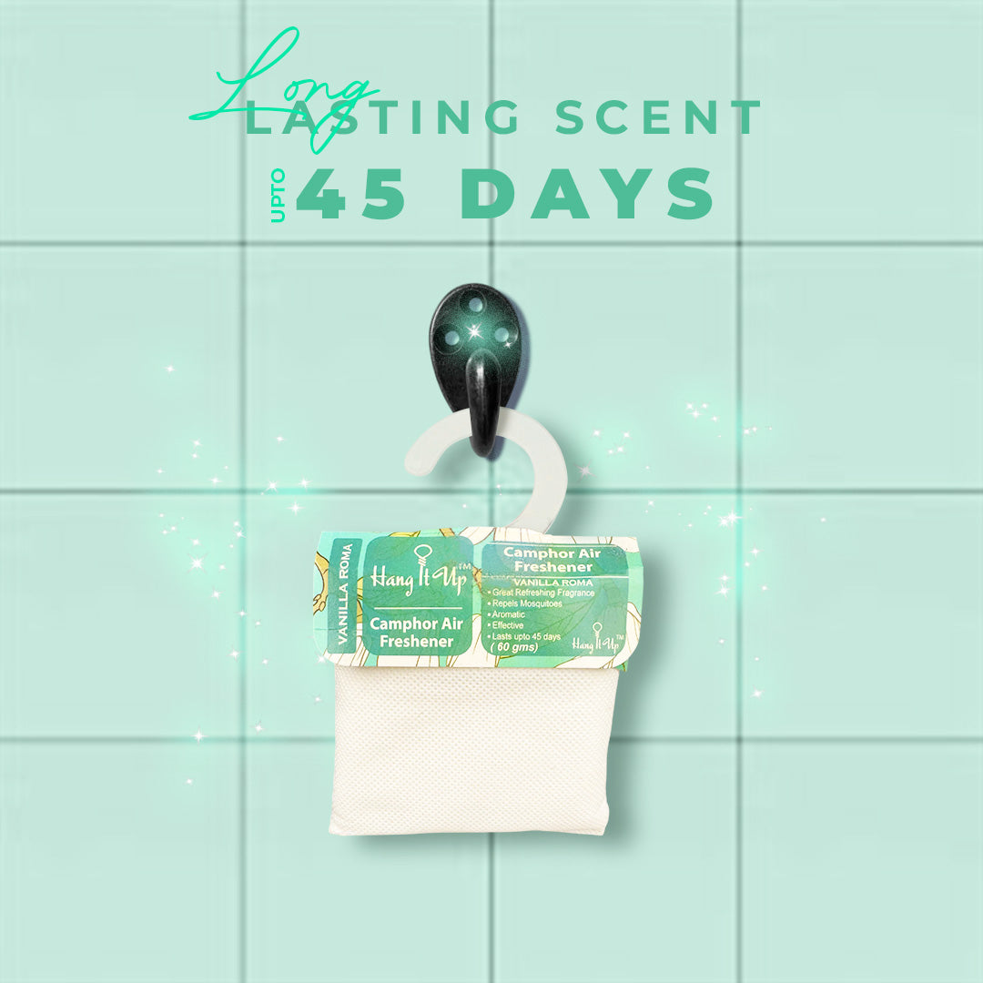 Car Air Freshener Camphor Pouch - Vanilla Roma Long Lasting Fragrance