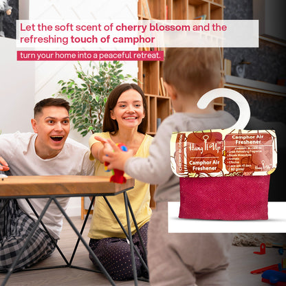 Car Air Freshener Camphor Pouch- Cherry blossom Long Lating Fragrance
