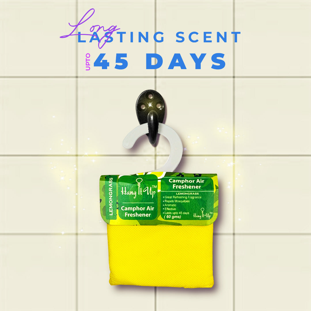 Car Air Freshener Camphor Pouch - Lemongrass Long Lating Fragrance