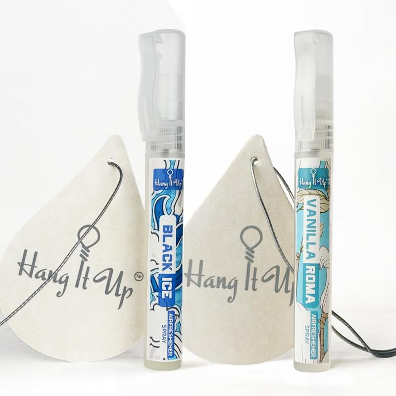 Car Air Freshener Spray With Card - Black Ice, Oud And Vanilla Roma Combo of 3