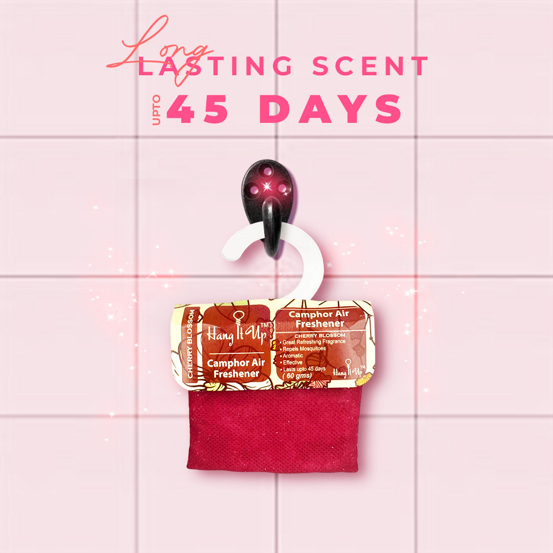 Car Air Freshener Camphor Pouch- Cherry blossom Long Lating Fragrance
