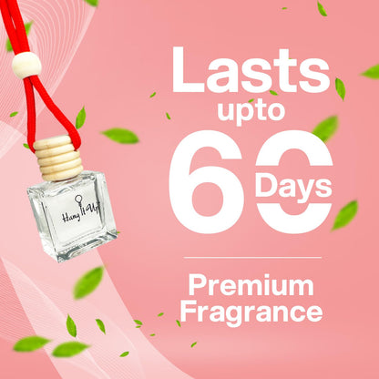 Car Hanging Perfume Bottle - Rose, Cherry Blossom & Rose merry & White Tea Combo of 3 | Long Lasting Fragrance