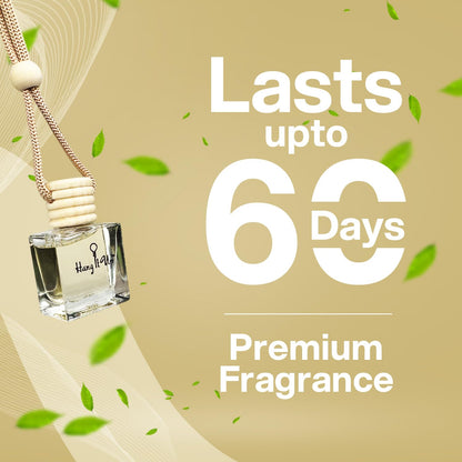 Car Hanging Perfume Bottle - Vanilla Roma, Oud & Cherry Blossom Combo of 3 | Long Lasting Fragrance