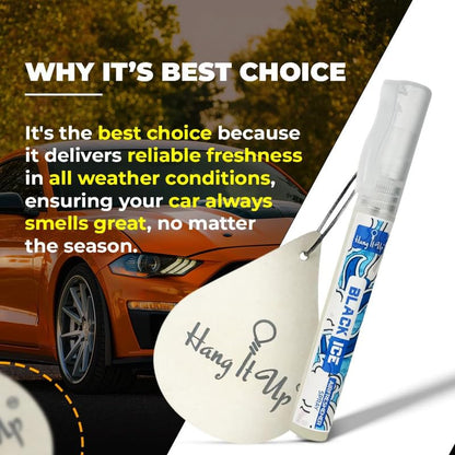 Car Air Freshener Spray With Card - Black Ice, Oud And Vanilla Roma Combo of 3