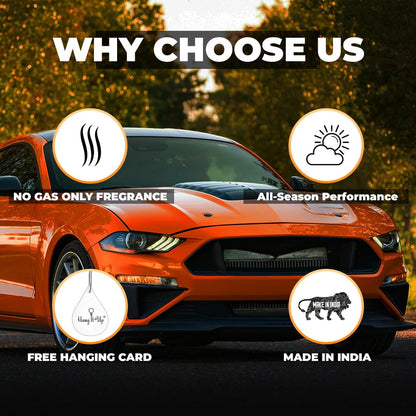 Car Air Freshener Spray With Card - Leather & Oud Combo of 2