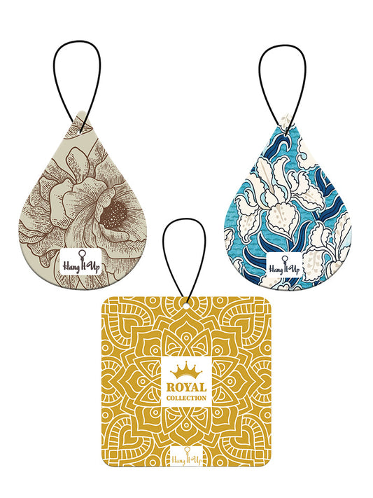 HangItUp Premium Black ice, Coconut and Royal Oudh Car Air Fresheners Combo