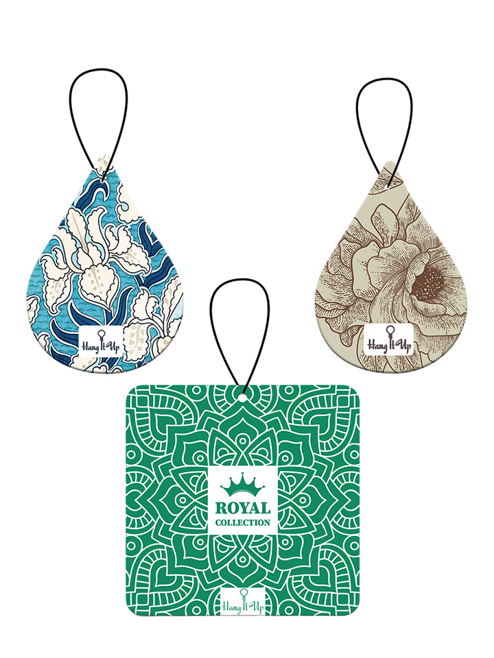 HangItUp Premium Black Ice, Lavender and Royal Oudh Car Air Fresheners Combo