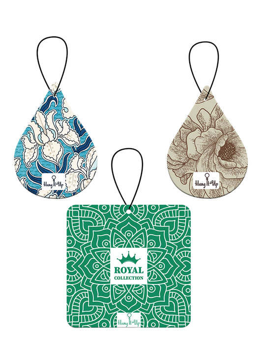 HangItUp Premium Black Ice, Lavender and Royal Oudh Car Air Fresheners Combo