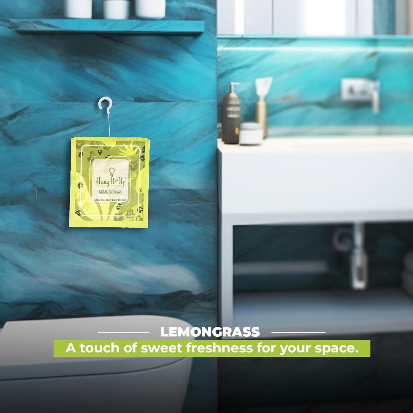 Air Freshener Pouches - Leamongrass, Cherry Blossom, Vanilla Roma & Rose marry & White Tea Combo of 4 | Long Lasting Fragrance