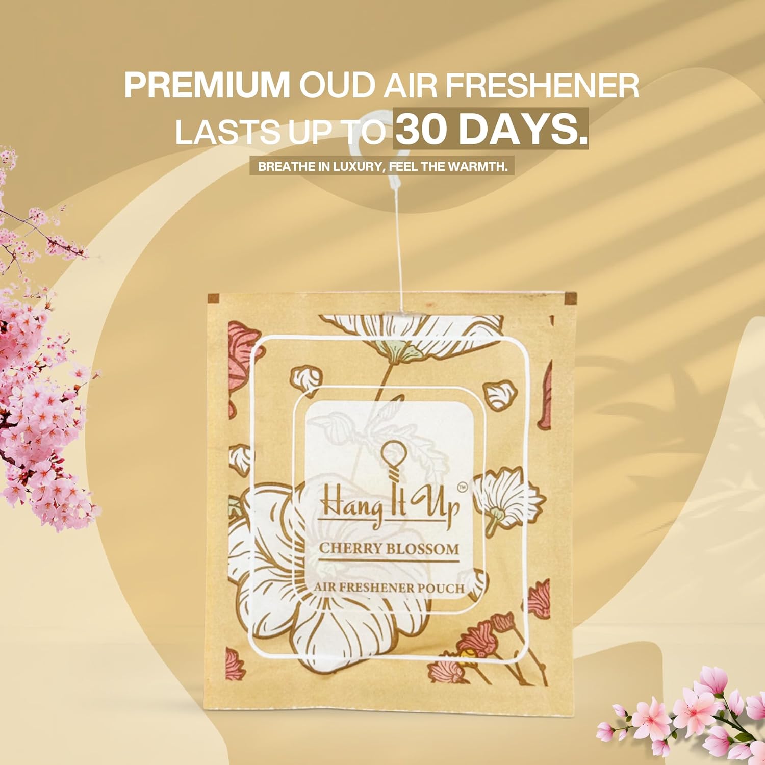 Air Freshener Pouches - Leamongrass, Cherry Blossom, Vanilla Roma & Rose marry & White Tea Combo of 4 | Long Lasting Fragrance