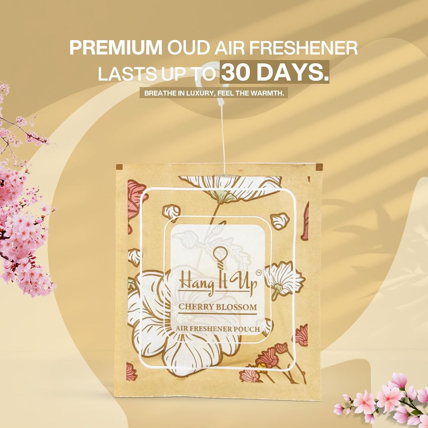 Air Freshener Pouches - Leamongrass, Cherry Blossom, Vanilla Roma & Rose marry & White Tea Combo of 4 | Long Lasting Fragrance