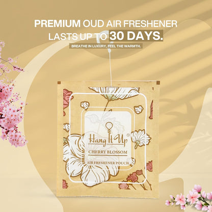 Air Freshener Pouches - Leamongrass, Cherry Blossom, Vanilla Roma & Rose marry & White Tea Combo of 4 | Long Lasting Fragrance
