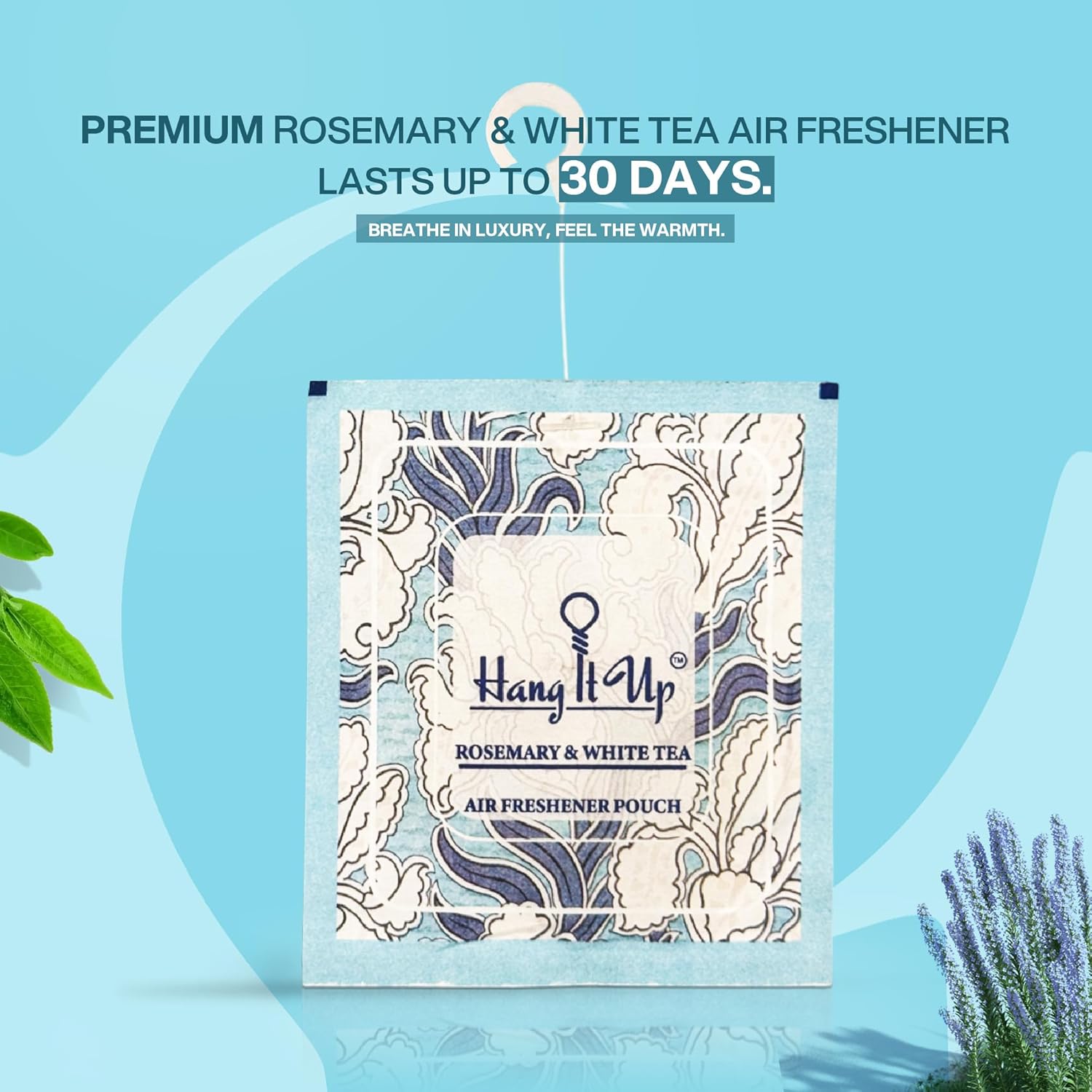 Air Freshener Pouches - Oud, Cherry Blossom, Vanilla Roma & Rosemarry&White Tea Combo of 4 | Long Lasting Fragrance