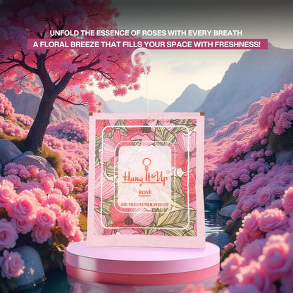 Air Freshener Pouches - Rose, Cherry Blossom, Vanilla Roma & Rosemarry&White Tea Combo of 4 | Long Lasting Fragrance