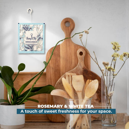 Air Freshener Pouches - Vanilla Roma, Cherry Blossom & Rosemary&White Tea Combo of 3 | Long Lasting Fragrance