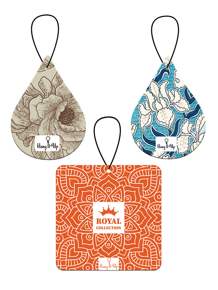 HangItUp Premium Oudh, Royal Oudh and Black Ice Car Air Fresheners Combo