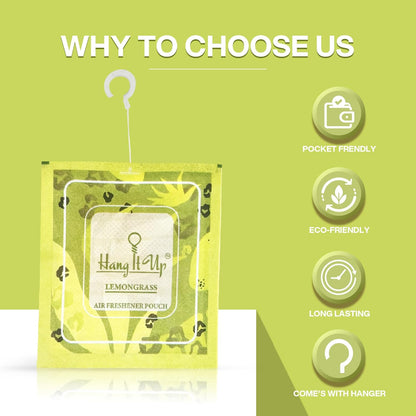 Air Freshener Pouches - Rose, Oud, leamongrass, Vanilla Roma, Cherry Blossom & Rose marry & White Tea Combo of 6 | Long Lasting Fragrance