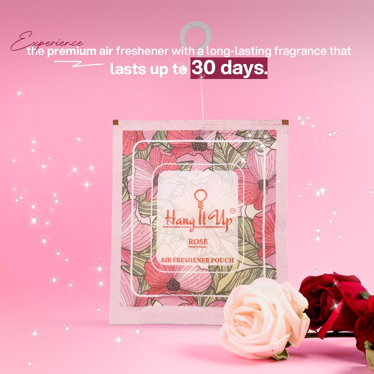 Air Freshener Pouches - Rose, Oud, leamongrass, Vanilla Roma, Cherry Blossom & Rose marry & White Tea Combo of 6 | Long Lasting Fragrance