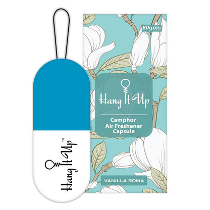 Premium Air Freshener Camphor Capsule  Vanilla Roma For Car Fragrance  & Air Freshener   Long Lasting 45 Days