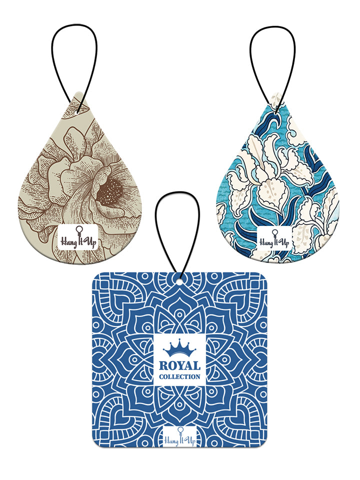 HangItUp Premium Black Ice, Difficult Man and Royal Oudh Car Air Fresheners Combo
