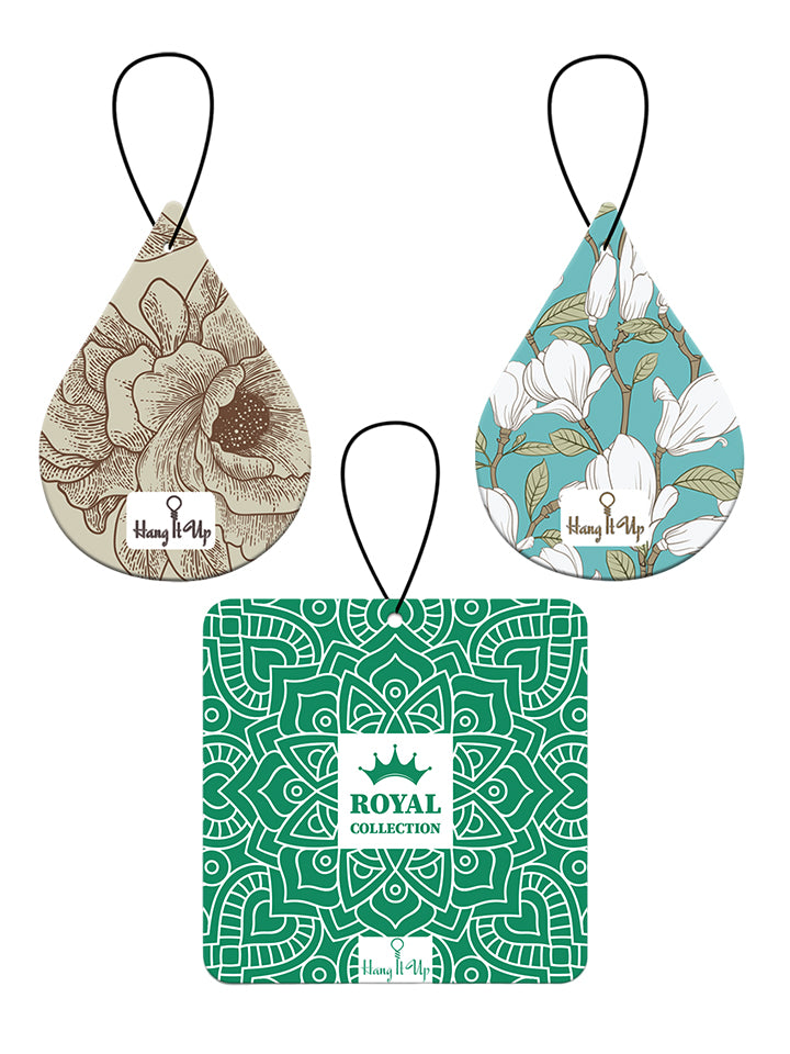 HangItUp Premium Vanilla Aroma, Lavender and Royal Oudh Car Air Fresheners Combo