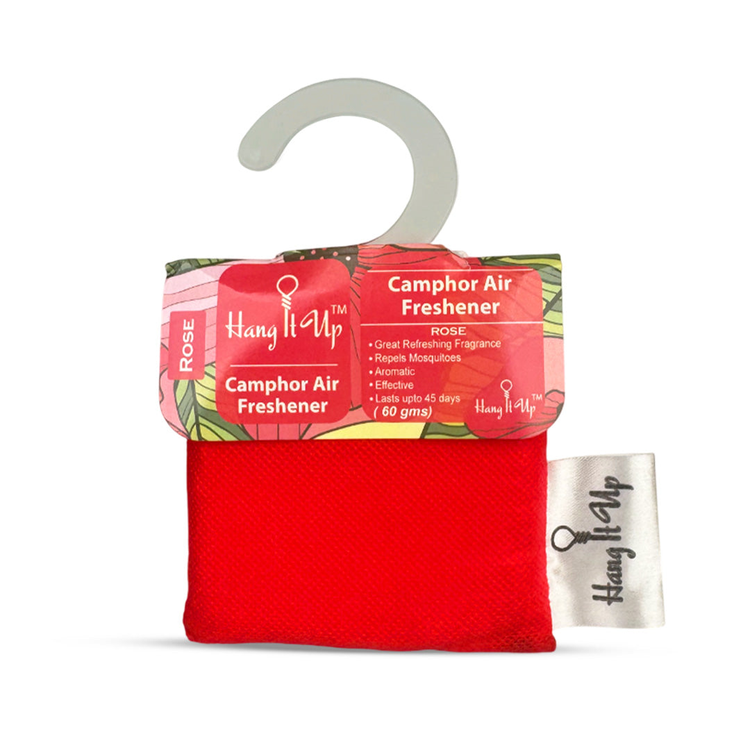 Car Air Freshener Camphor Pouch - Rose Long Lasting Fragrance