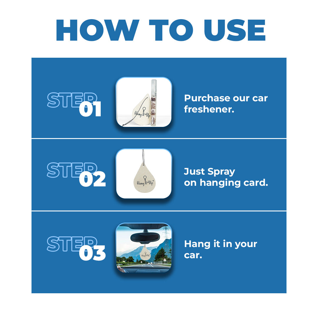 Premium Oudh Car Air Freshener Spray With Hanging Card