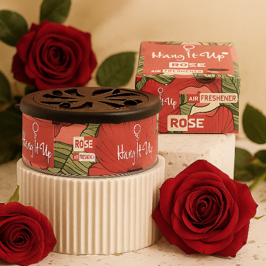 Car Air Freshener Can - Rose Pack of 1 | Long Lasting Fragrance & Easy to Use