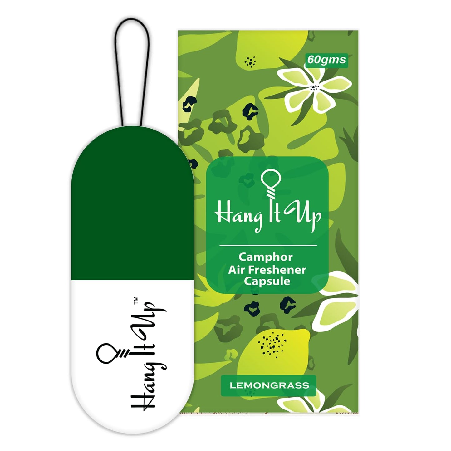 Premium Air Freshener Camphor Capsule  Lemongrass For Car Fragrance  & Air Freshener   Long Lasting 45 Days