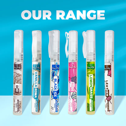 Premium Lemongrass Car Air Freshener Spray With Hanging Card