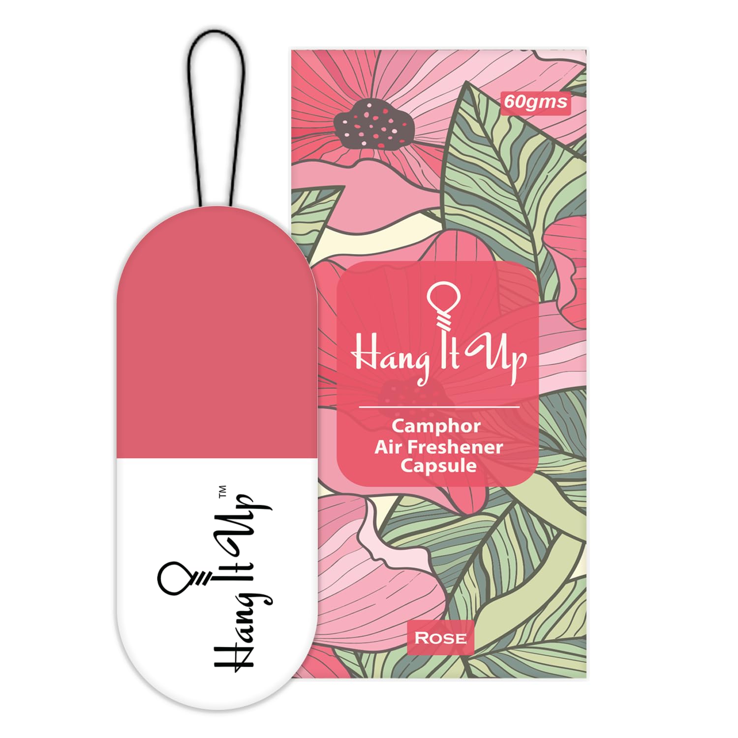 Premium Air Freshener Camphor Capsule  Rose For Car Fragrance  & Air Freshener   Long Lasting 45 Days