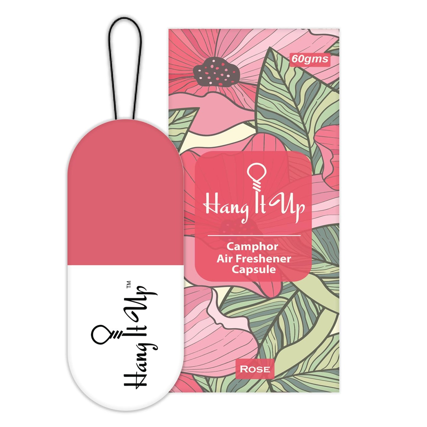 Premium Air Freshener Camphor Capsule  Rose For Car Fragrance  & Air Freshener   Long Lasting 45 Days