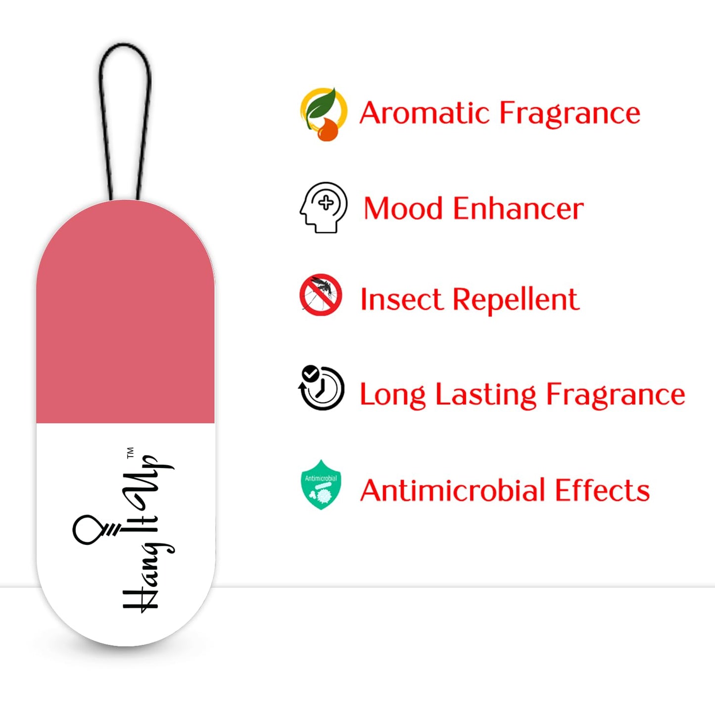 Premium Air Freshener Camphor Capsule  Rose For Car Fragrance  & Air Freshener   Long Lasting 45 Days