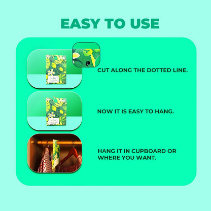 Cupboards Air Freshener Sachet  - Lemongrass, Oud, Rose, Rosemary & White Tea Combo of 4 | Long Lasting Fragrance