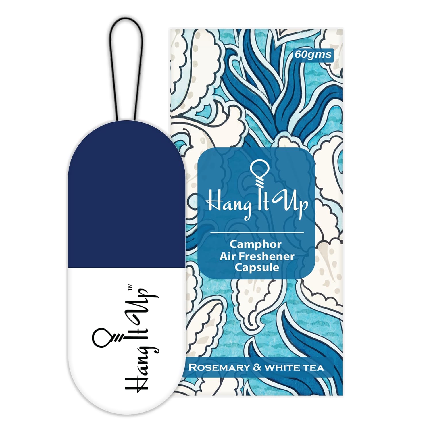 Premium Air Freshener Camphor Capsule  Rosemary & White Tea For Car Fragrance  & Air Freshener   Long Lasting 45 Days