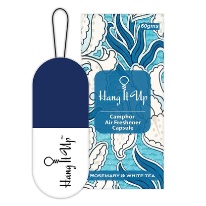 Premium Air Freshener Camphor Capsule  Rosemary & White Tea For Car Fragrance  & Air Freshener   Long Lasting 45 Days
