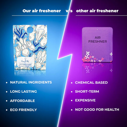 Cupboards Air Freshener Sachet - Lemongrass, Oud, Rose, Rosemary & White Tea, Vanilla Combo of 5 | Long Lasting Fragrance