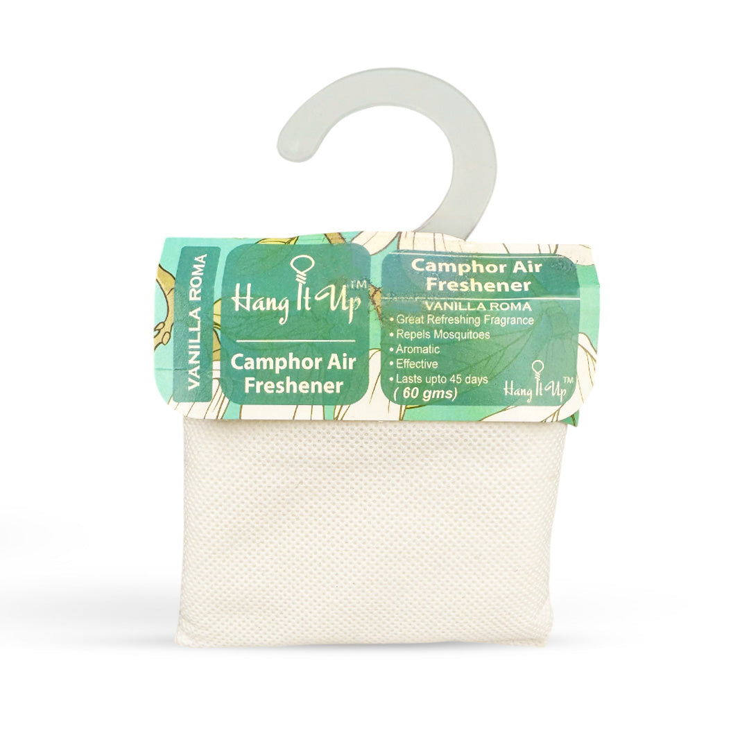 Car Air Freshener Camphor Pouch - Vanilla Roma Long Lasting Fragrance