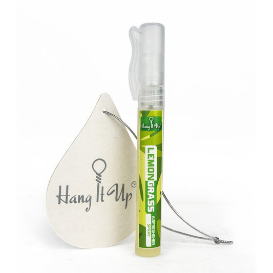 Premium Lemongrass Car Air Freshener Spray With Hanging Card