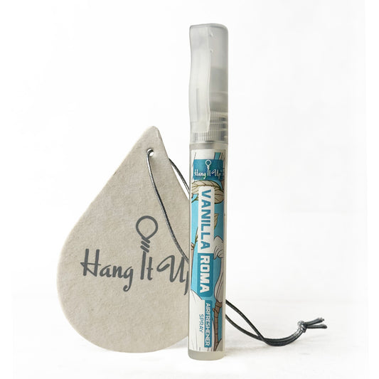 Vanilla Roma Car Air Freshener Spray With Hanging Card